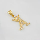 Dije Corona Letra A 1.6 g / 2.5 cm Oro Amarillo 18K