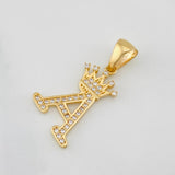 Dije Corona Letra A 1.6 g / 2.5 cm Oro Amarillo 18K