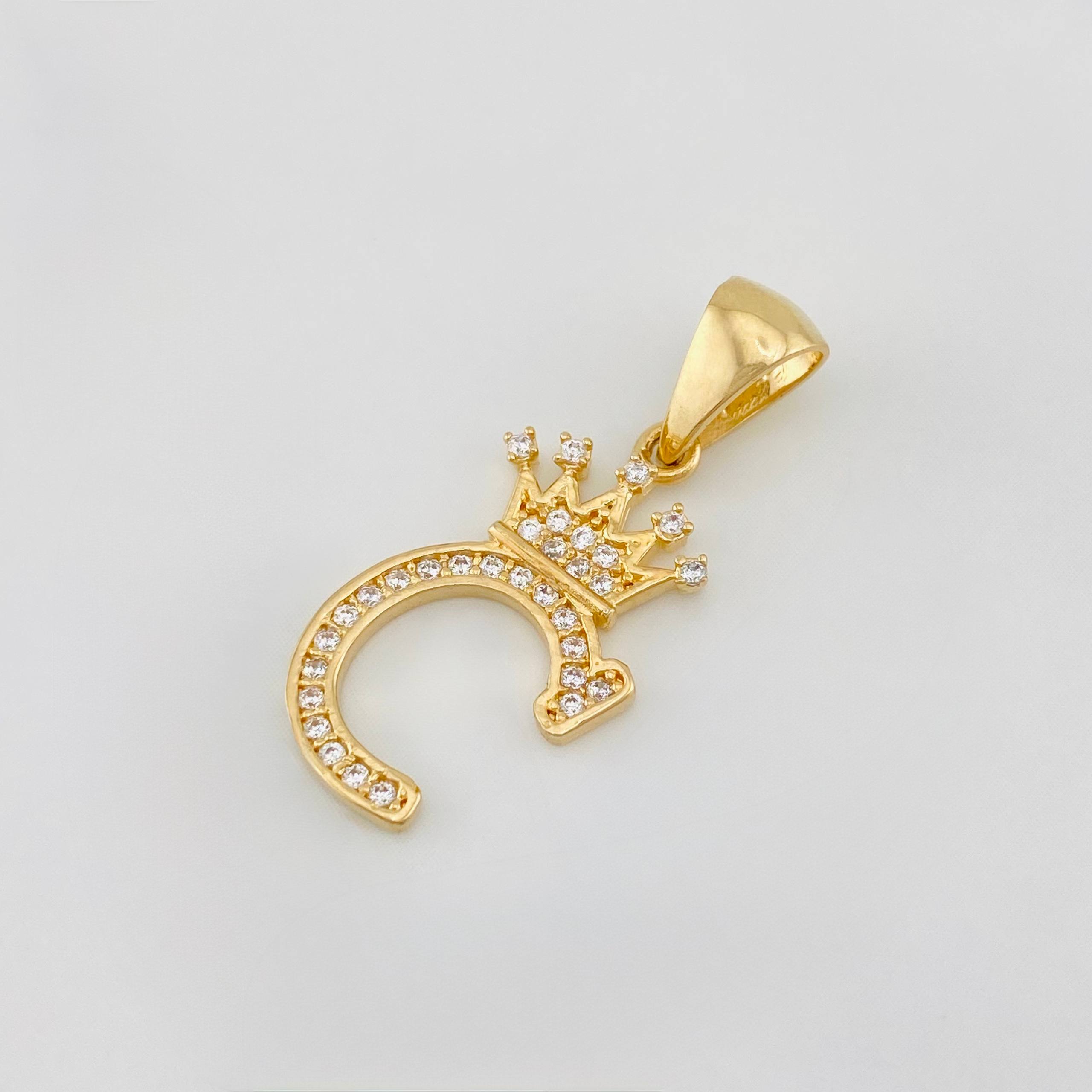 Dije Corona Letra C 1.5 g / 2.6 cm Oro Amarillo 18K