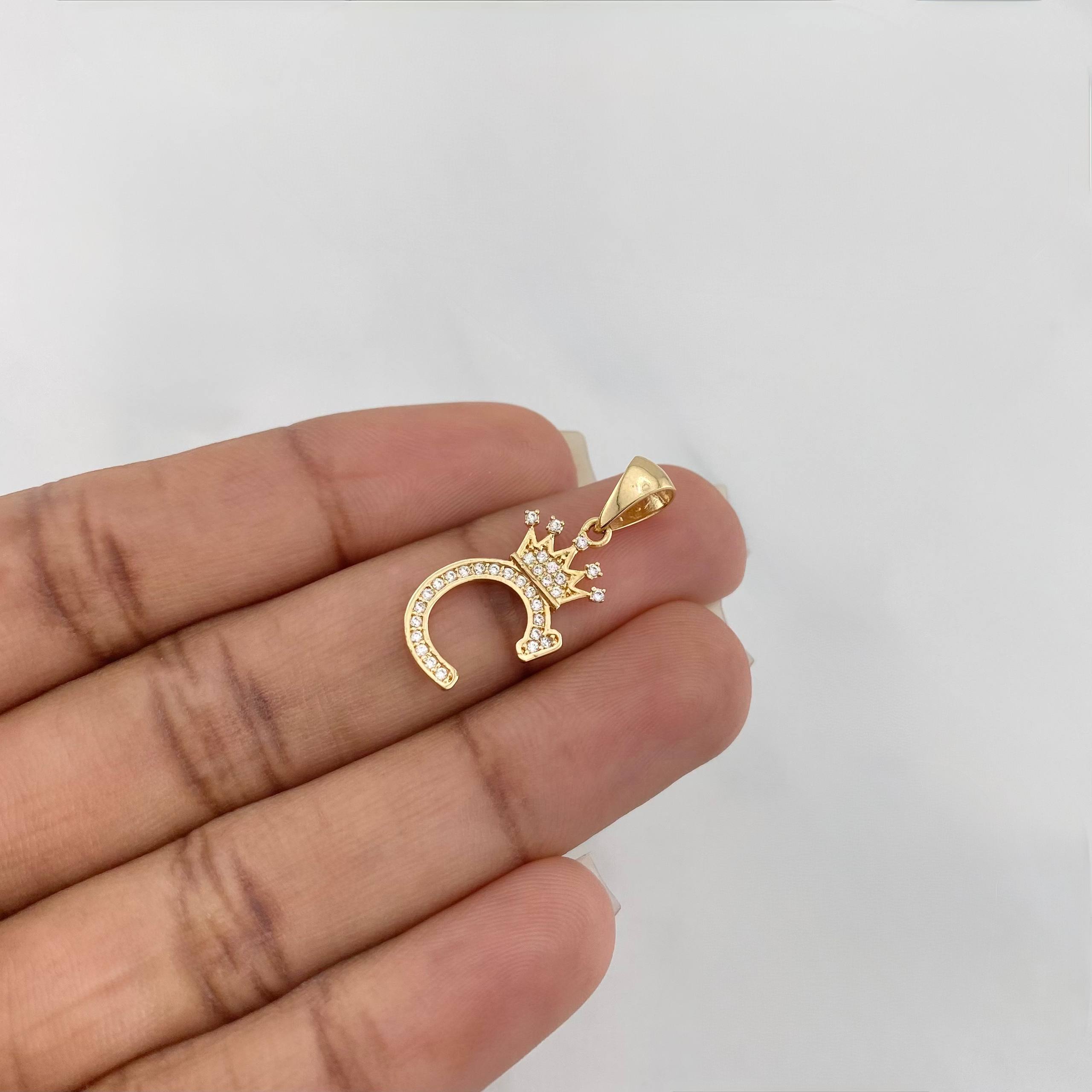 Dije Corona Letra C 1.5 g / 2.6 cm Oro Amarillo 18K