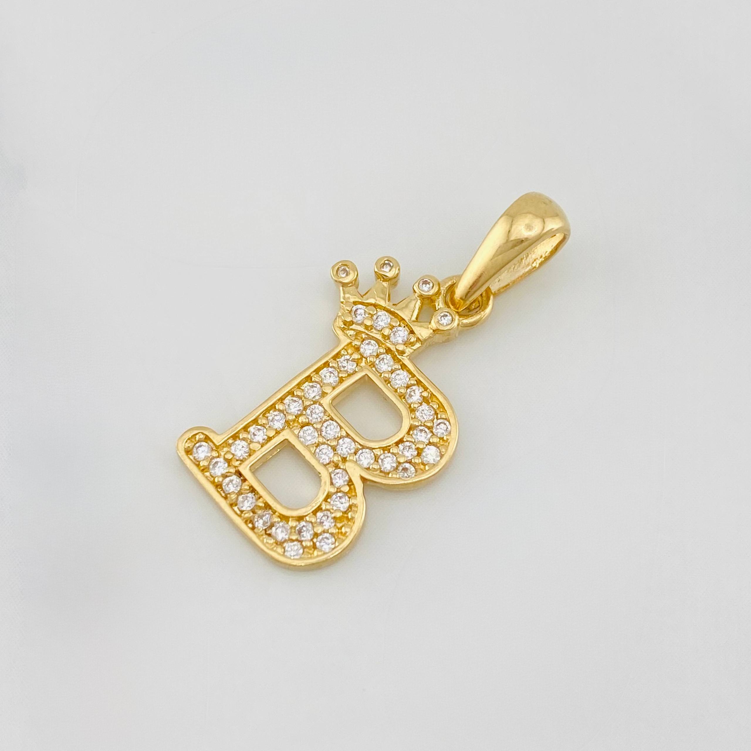 Dije Corona Letra B 1.55 g / 2.5 cm Oro Amarillo 18K