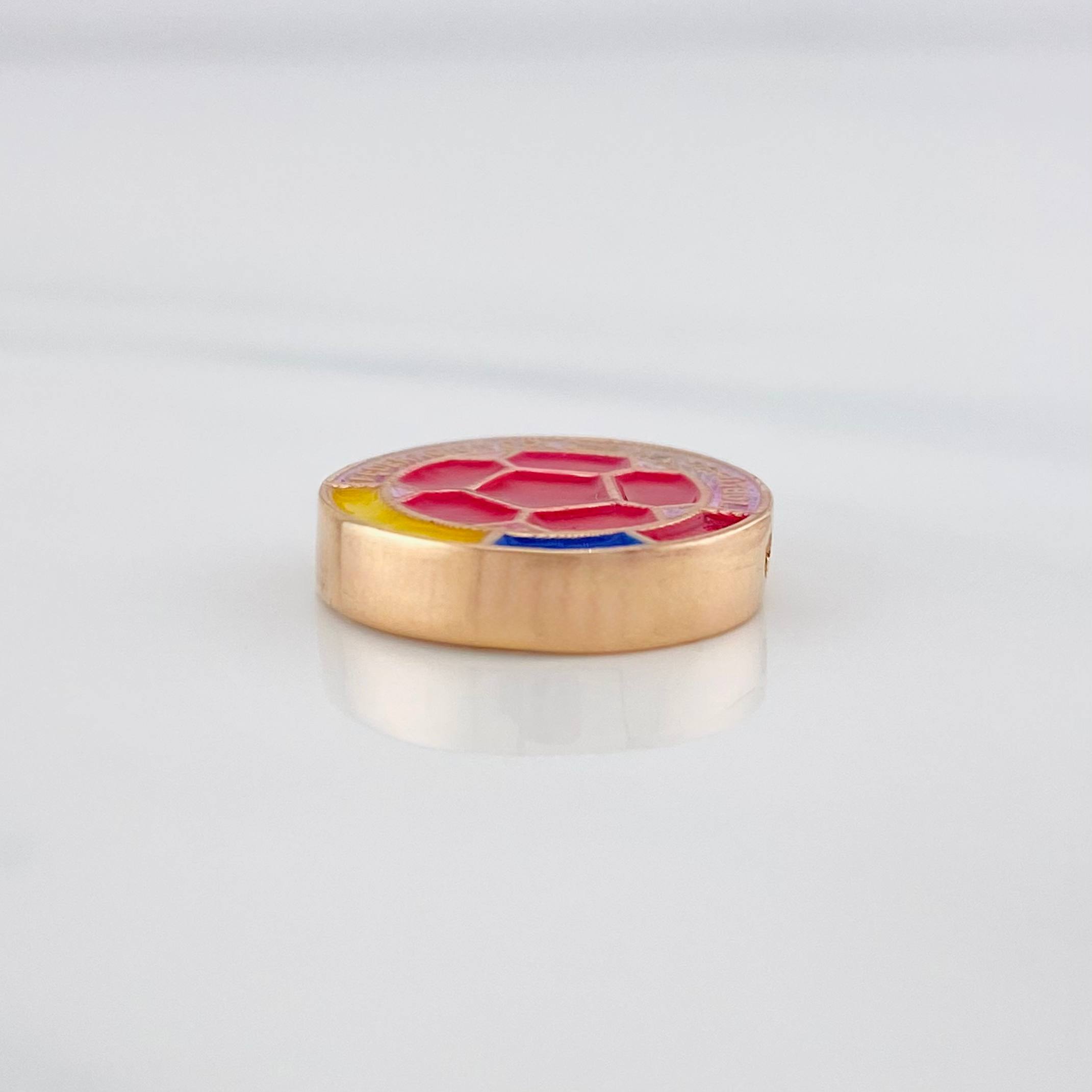 Herraje Escudo Selección 2.45 g / 1.5 cm Oro Rosa 18K