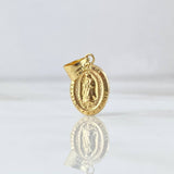 Dije Virgen Guadalupe 0.7gr / 2cm / Ovalo Mate Oro Amarillo 18K