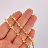 Cadena Rustica Trebol 11.2g / 60cm / 5mm Oro Amarillo 18K