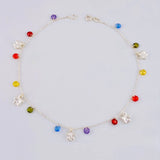 Tobillera Mariposas Colgantes 3.55g / 26.2cm / 1.2mm Plata 925