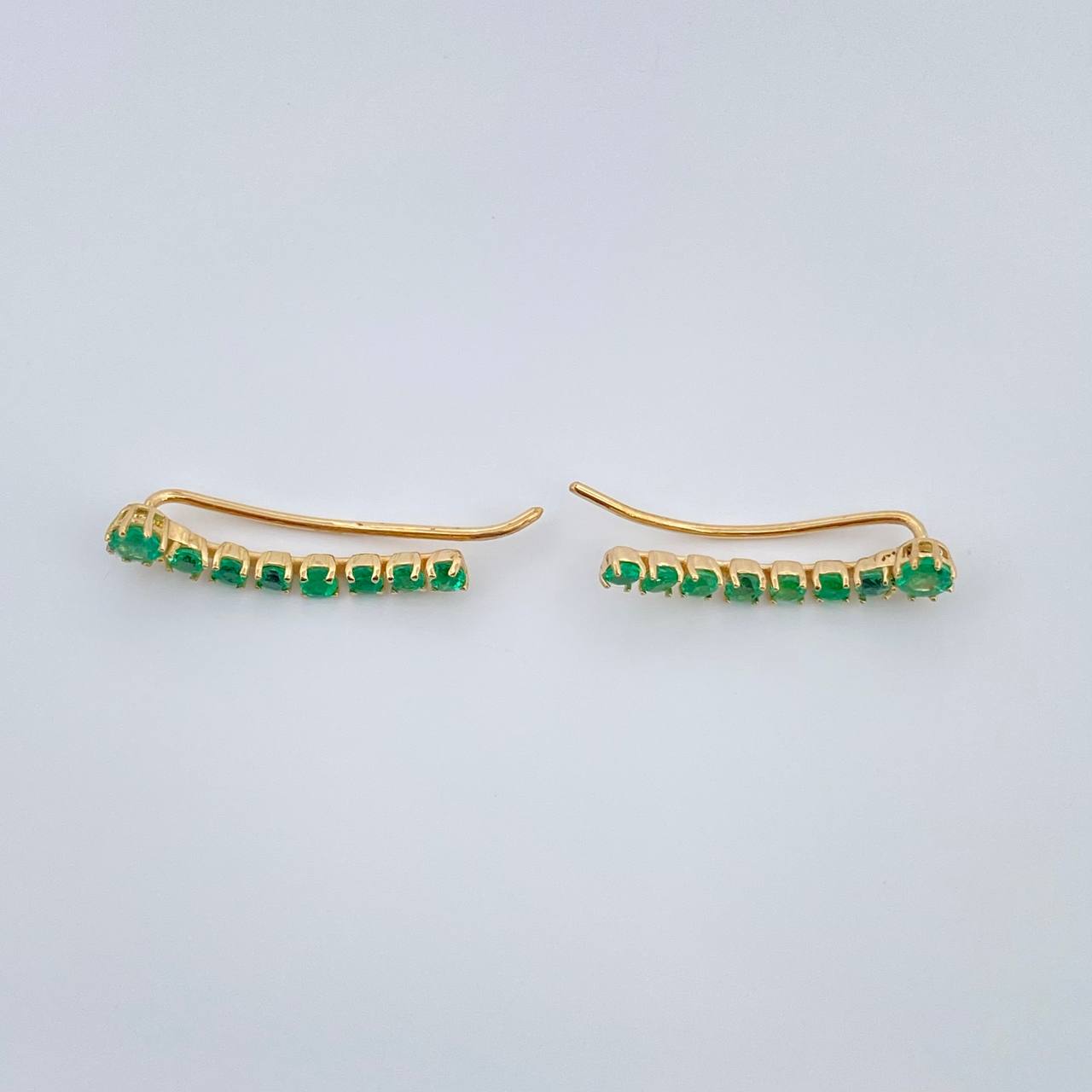 Topos Destello Esmeraldas 2.2gr / 3.7mm Oro Amarillo 18K %