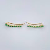 Topos Destello Esmeraldas 2.2gr / 3.7mm Oro Amarillo 18K %