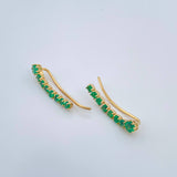 Topos Destello Esmeraldas 2.2gr / 3.7mm Oro Amarillo 18K %