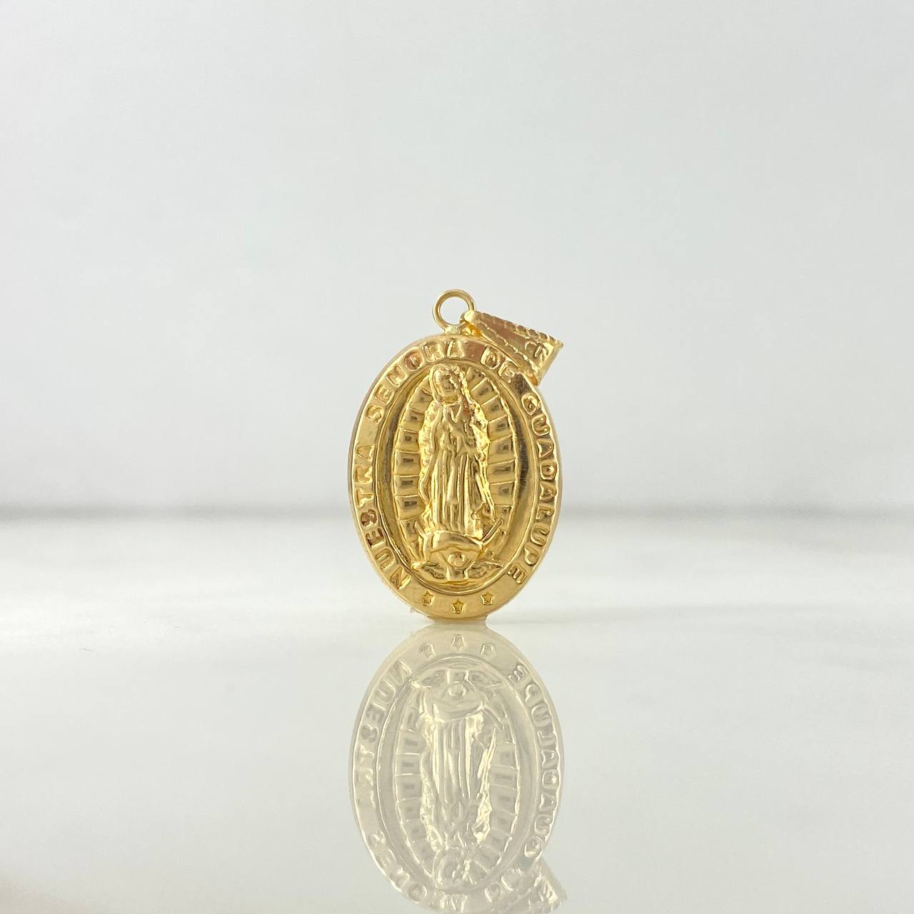Dije Virgen de Guadalupe 1.5gr / 3cm / Troquelado Mate Oro Amarillo *