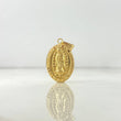 Dije Virgen de Guadalupe 1.5gr / 3cm / Troquelado Mate Oro Amarillo *