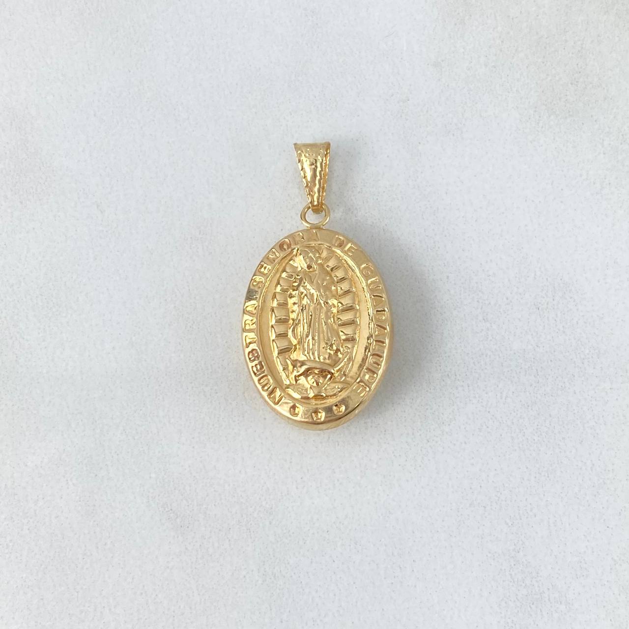 Dije Virgen de Guadalupe 1.5gr / 3cm / Troquelado Mate Oro Amarillo *