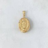 Dije Virgen de Guadalupe 1.5gr / 3cm / Troquelado Mate Oro Amarillo *