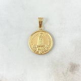 Dije Virgen Fátima 2.4gr / 3.5cm / Circulo Oro Amarillo ©
