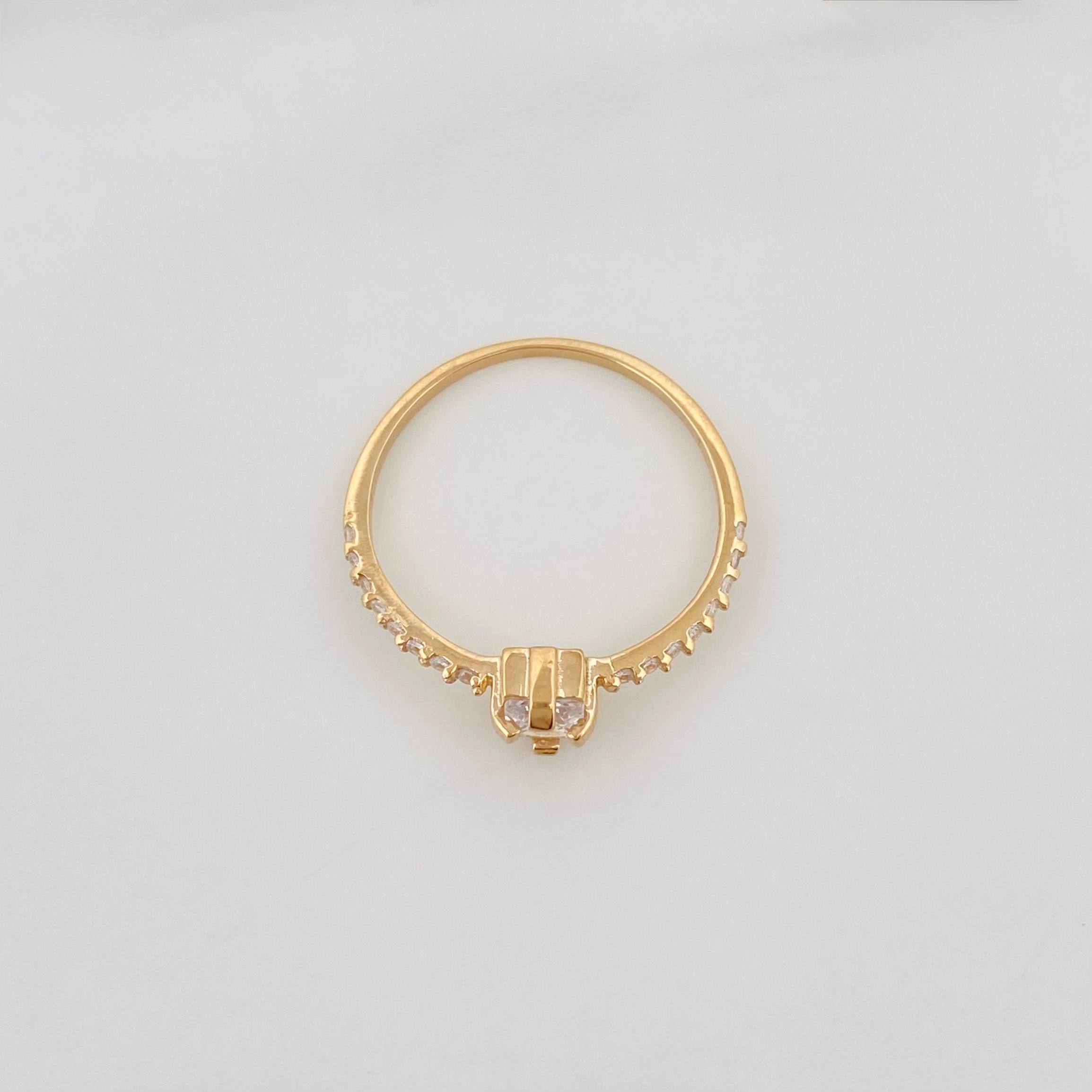 Anillo Solitario Churumbela 1.6 g / T7 3/4 Oro Amarillo 18K
