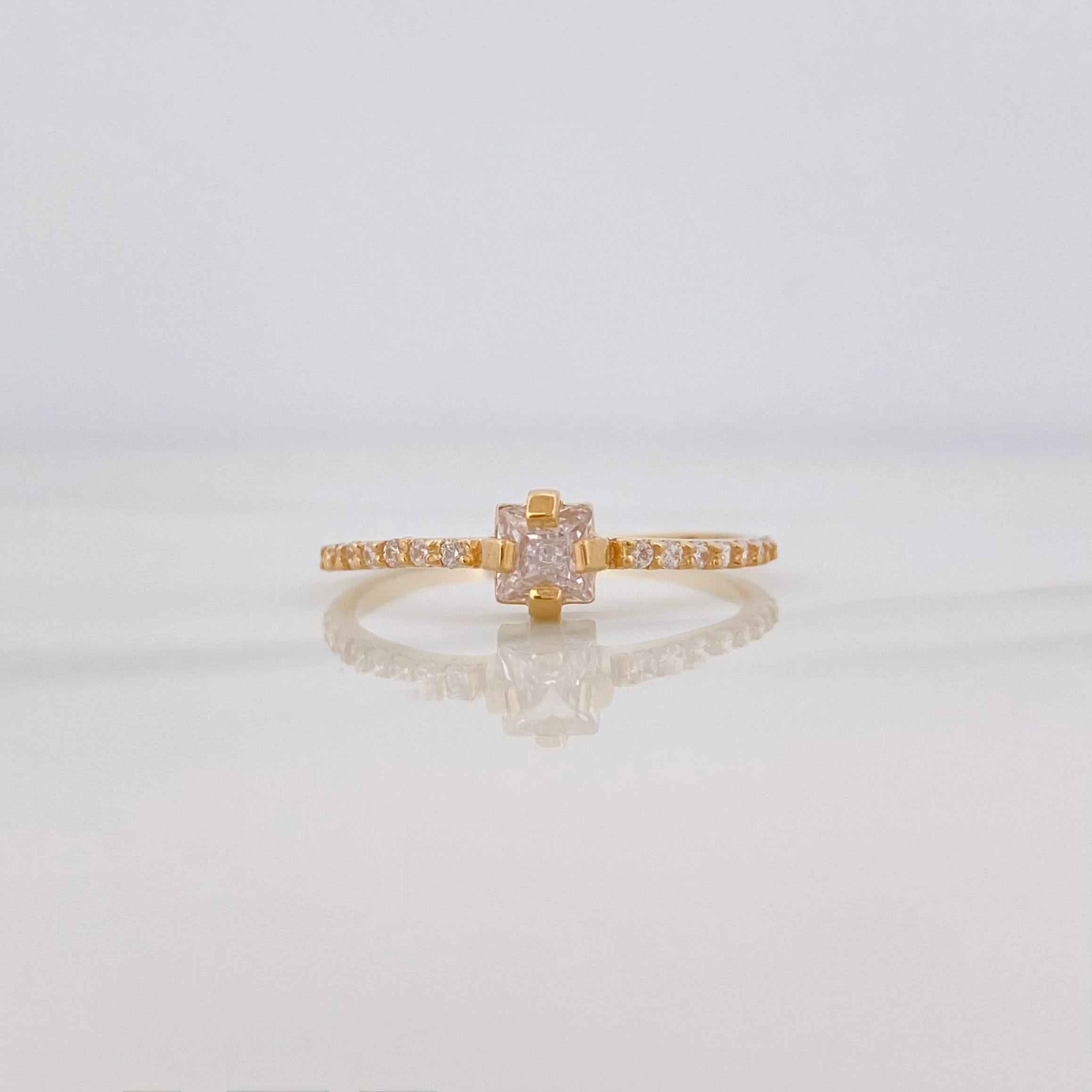 Anillo Solitario Churumbela 1.6 g / T7 3/4 Oro Amarillo 18K