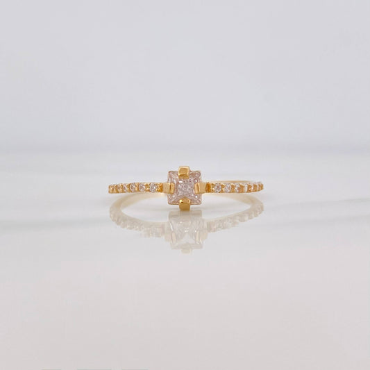 Anillo Solitario Churumbela 1.6 g / T7 3/4 Oro Amarillo 18K