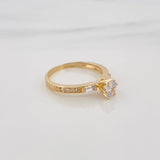 Anillo Solitario Trio 2.2 g / T6 1/2 Oro Amarillo 18K