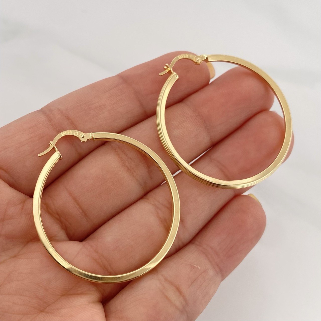 Candongas Andy 1.75 g / 2.5 cm Oro Amarillo 18K