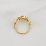 Anillo 15S Corazon 2.1 g / T5 3/4 Dos Oros Amarillo Blanco 18K