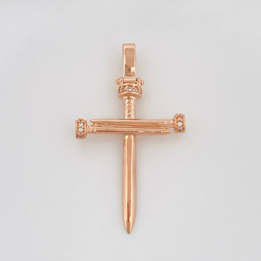 Dije Cruz 3.7 g / 4.3 cm Oro Rosa 18K