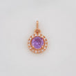 Dije Halo Redondo 1.7 g / 1.6 cm Oro Rosa 18K