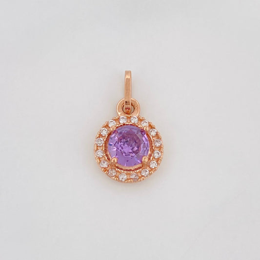 Dije Halo Redondo 1.7 g / 1.6 cm Oro Rosa 18K