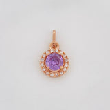 Dije Halo Redondo 1.7 g / 1.6 cm Oro Rosa 18K