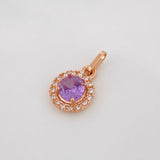 Dije Halo Redondo 1.7 g / 1.6 cm Oro Rosa 18K
