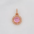 Dije Halo Redondo 1.7 g / 1.6 cm Oro Rosa 18K