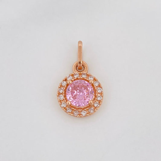 Dije Halo Redondo 1.7 g / 1.6 cm Oro Rosa 18K