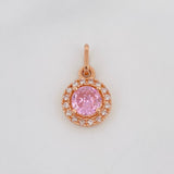 Dije Halo Redondo 1.7 g / 1.6 cm Oro Rosa 18K