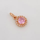 Dije Halo Redondo 1.7 g / 1.6 cm Oro Rosa 18K