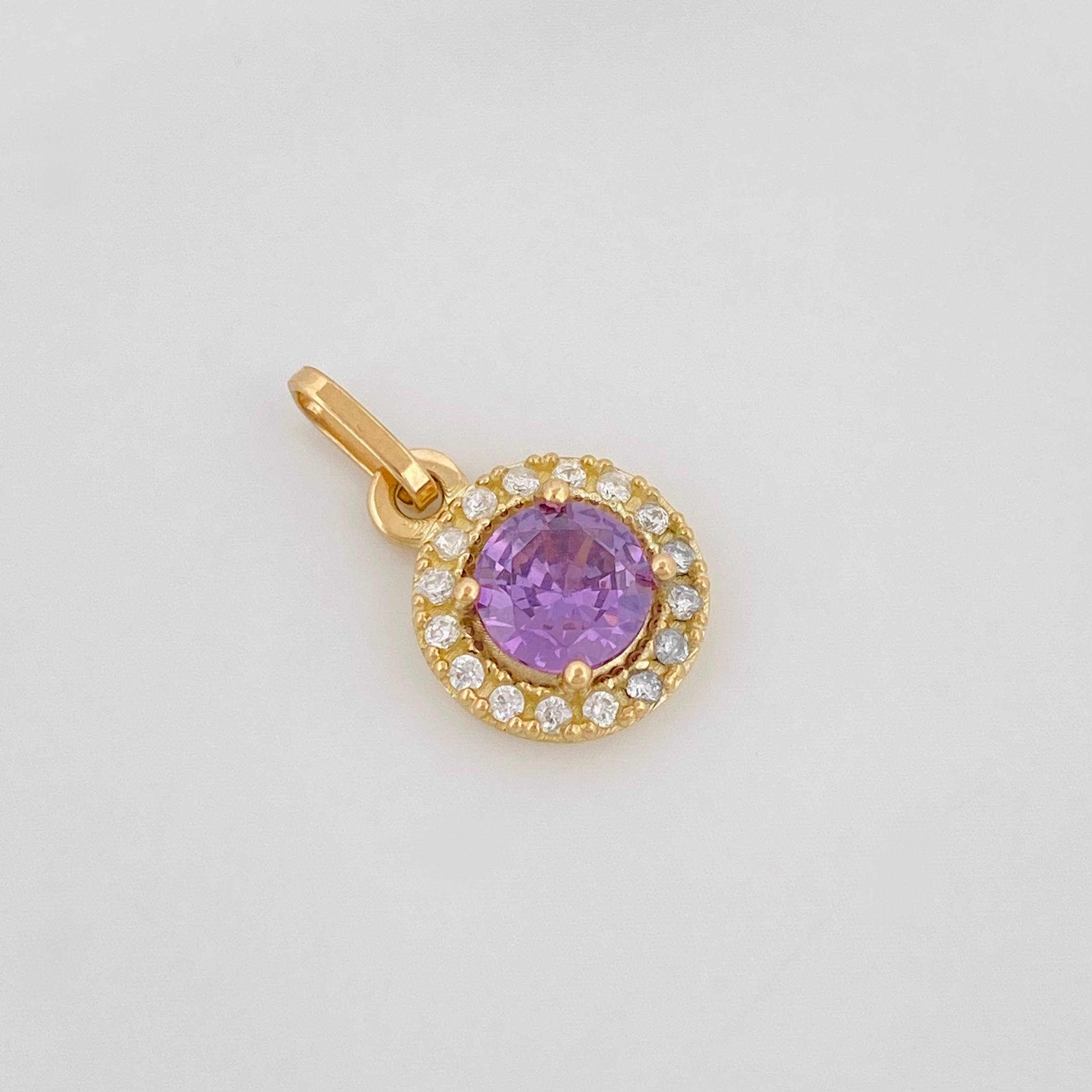 Dije Halo Redondo 1.7 g / 1.6 cm Oro Amarillo 18K