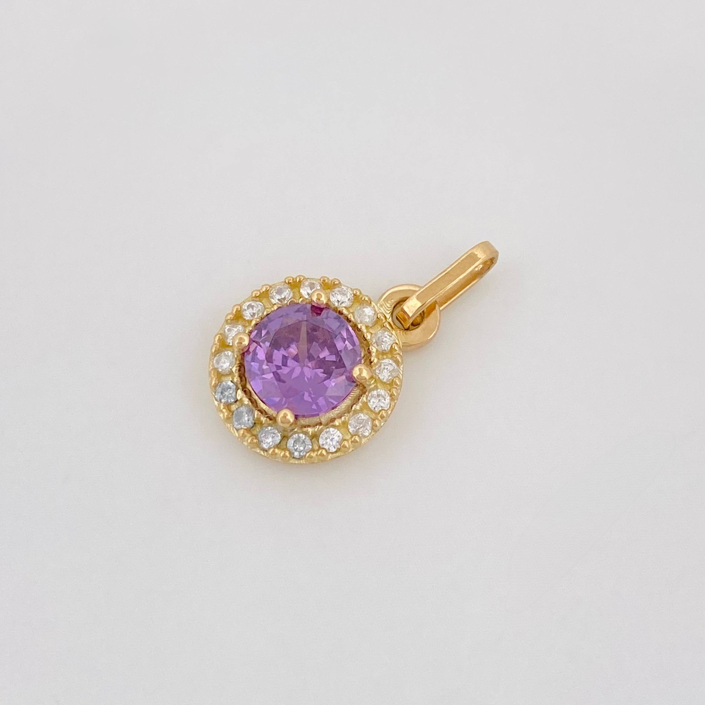Dije Halo Redondo 1.7 g / 1.6 cm Oro Amarillo 18K