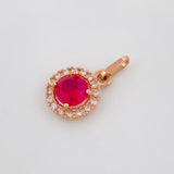 Dije Halo Redondo 1.6 g / 1.6 cm Oro Rosa 18K