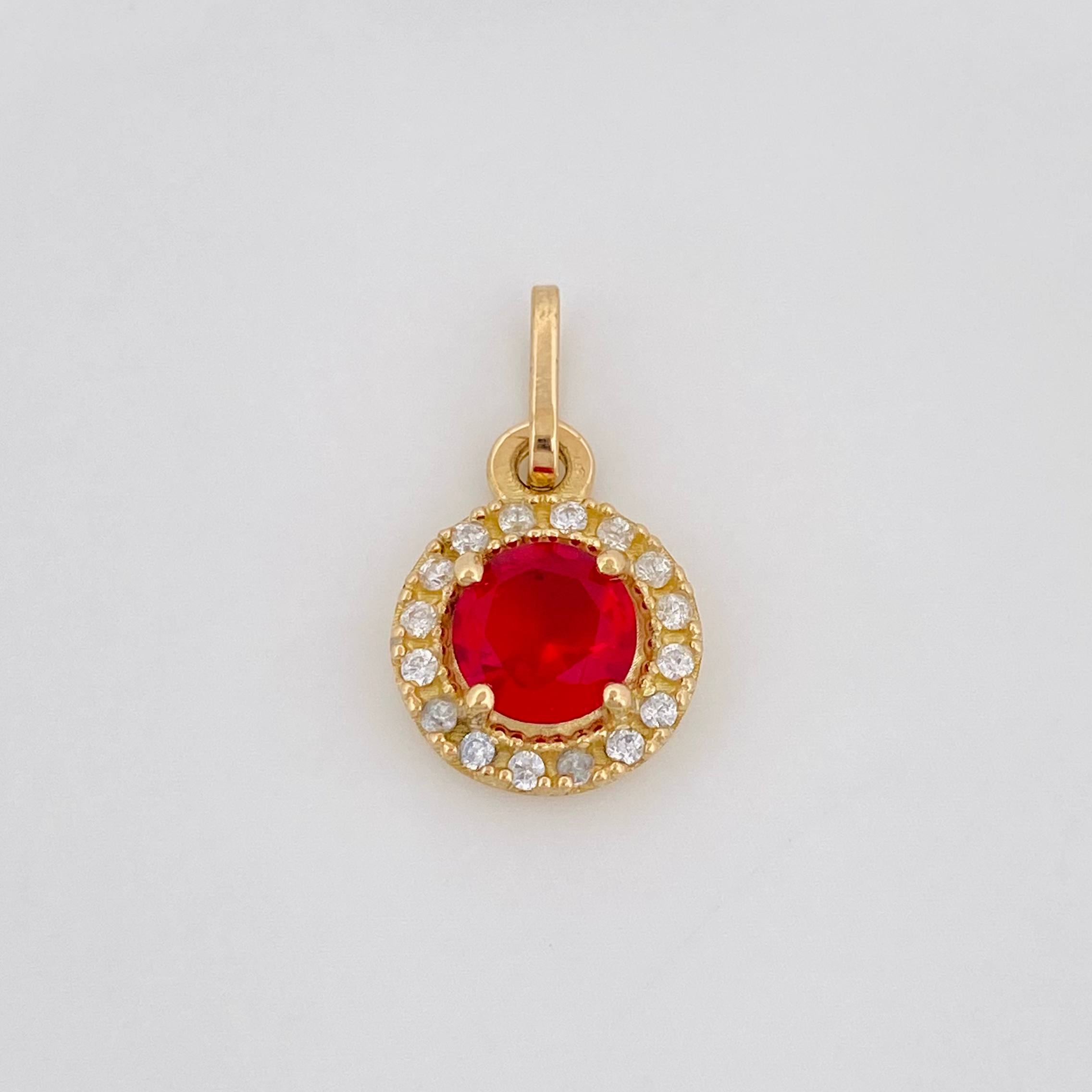 Dije Halo Redondo 1.5 g / 1.6 cm Oro Amarillo 18K