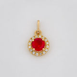 Dije Halo Redondo 1.6 g / 1.6 cm Oro Amarillo 18K