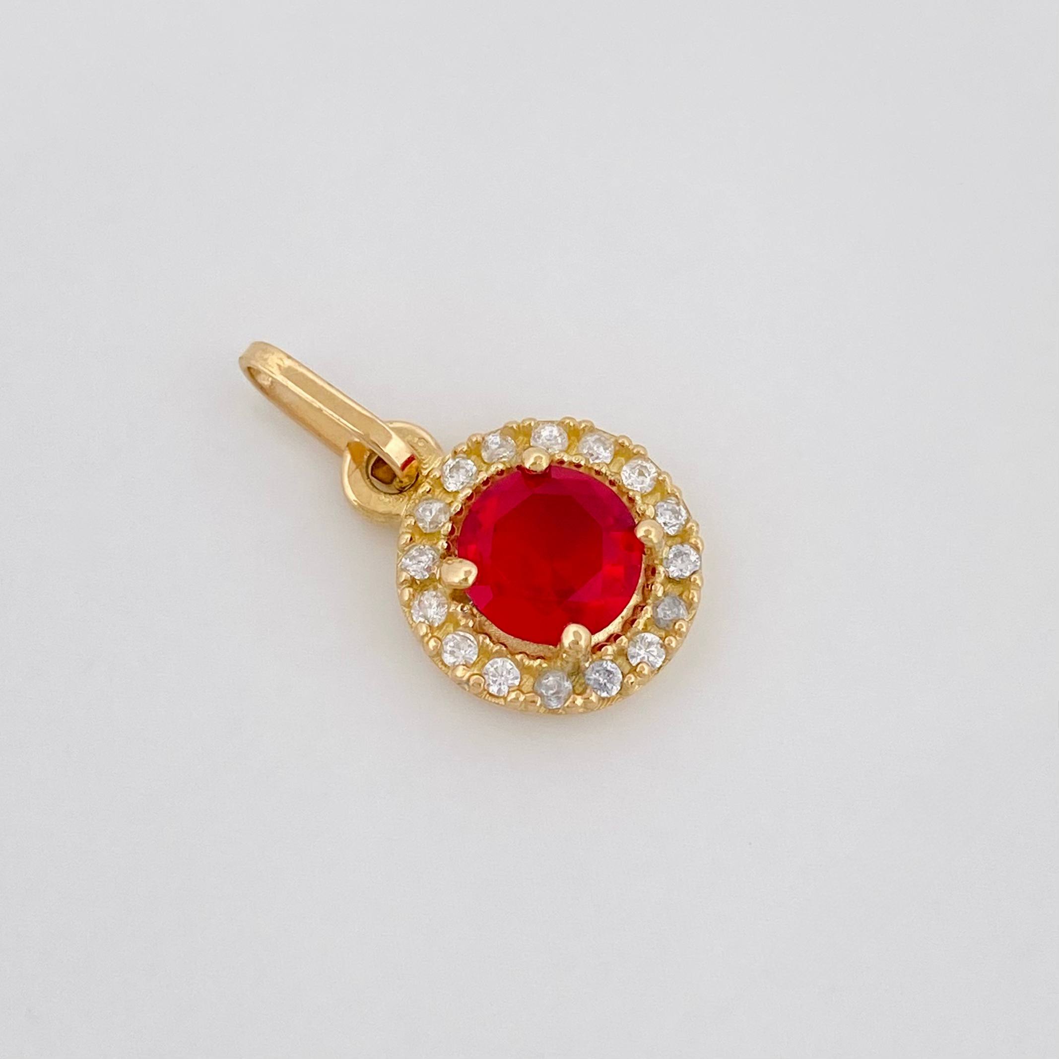 Dije Halo Redondo 1.6 g / 1.6 cm Oro Amarillo 18K