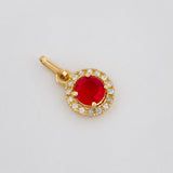 Dije Halo Redondo 1.6 g / 1.6 cm Oro Amarillo 18K