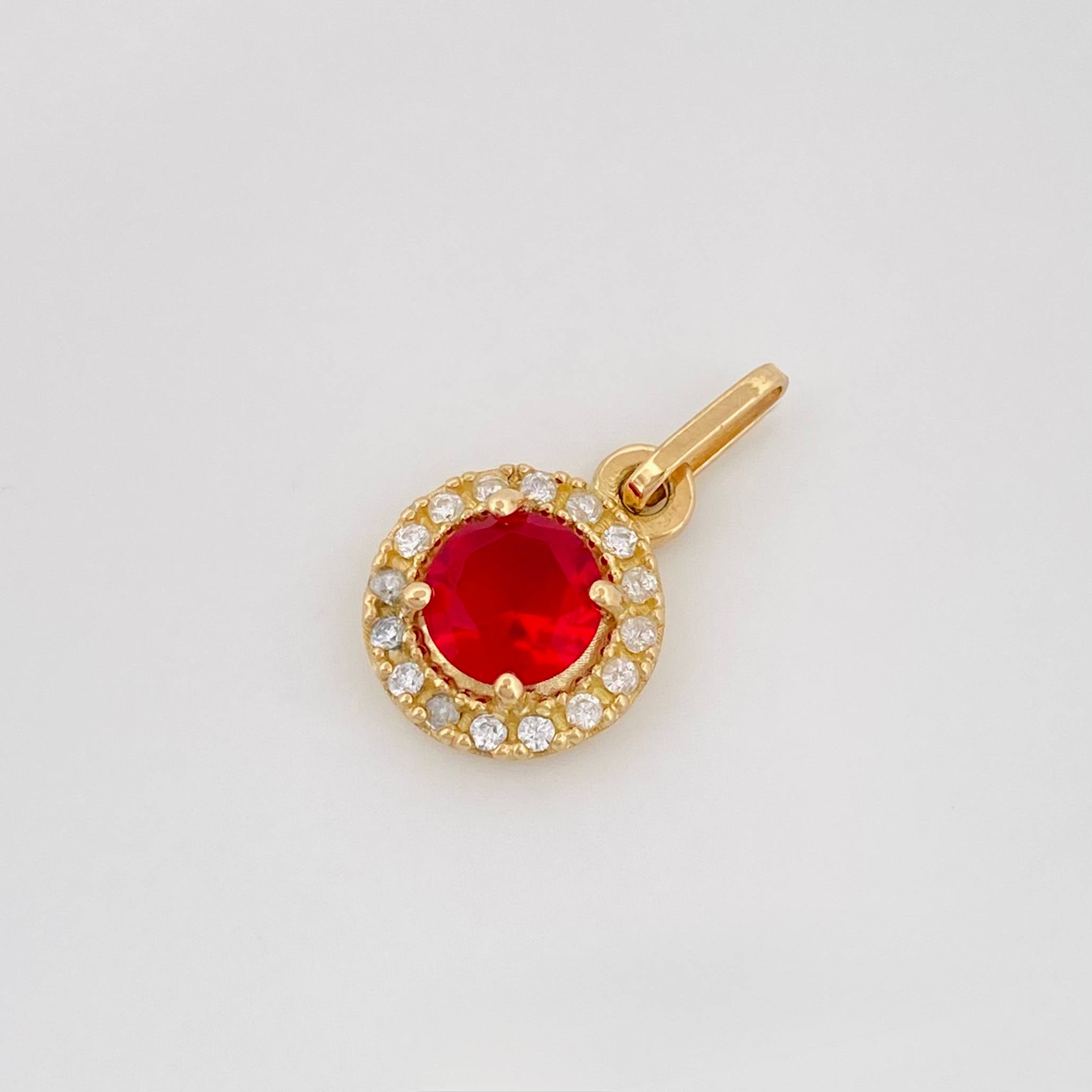 Dije Halo Redondo 1.6 g / 1.6 cm Oro Amarillo 18K