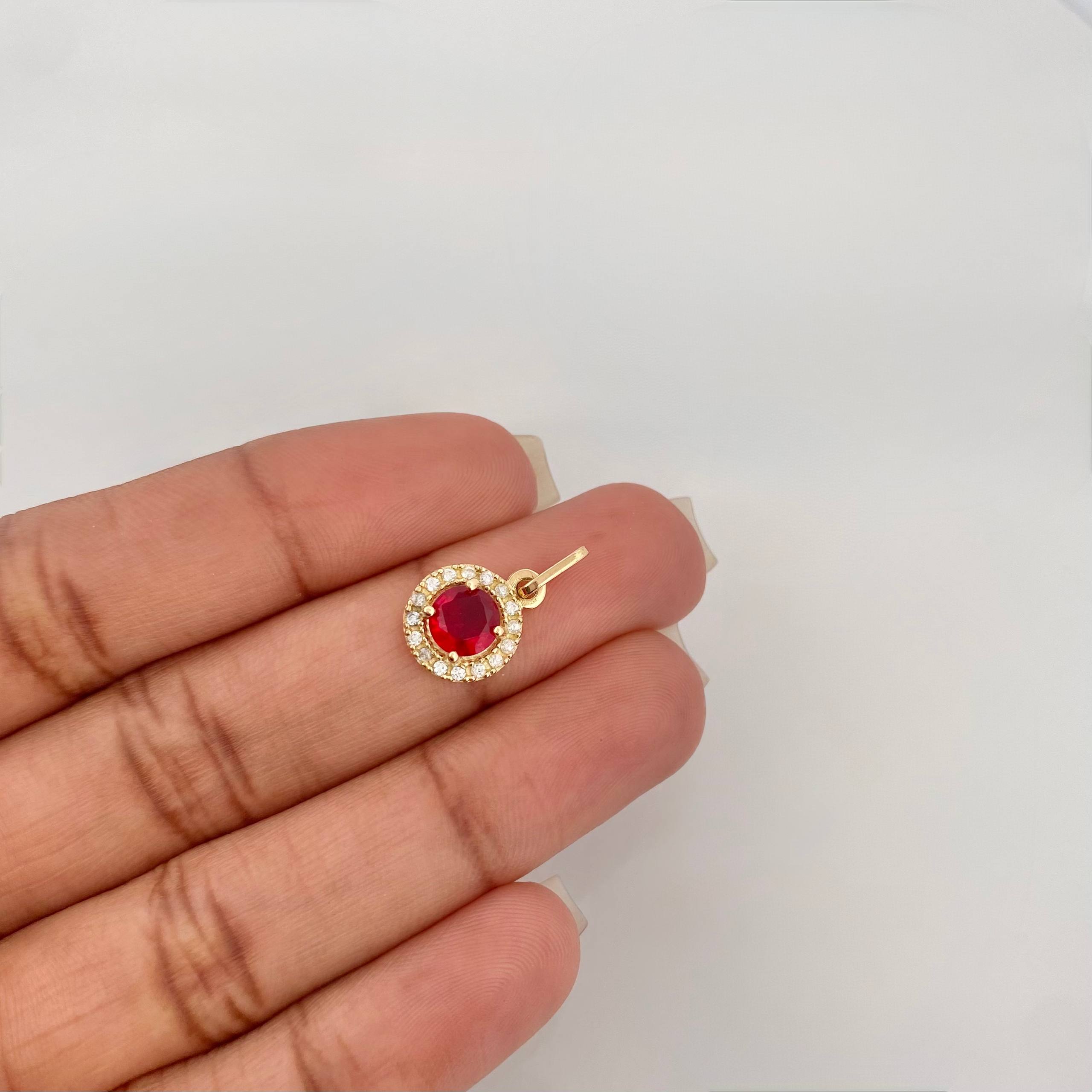 Dije Halo Redondo 1.5 g / 1.6 cm Oro Amarillo 18K