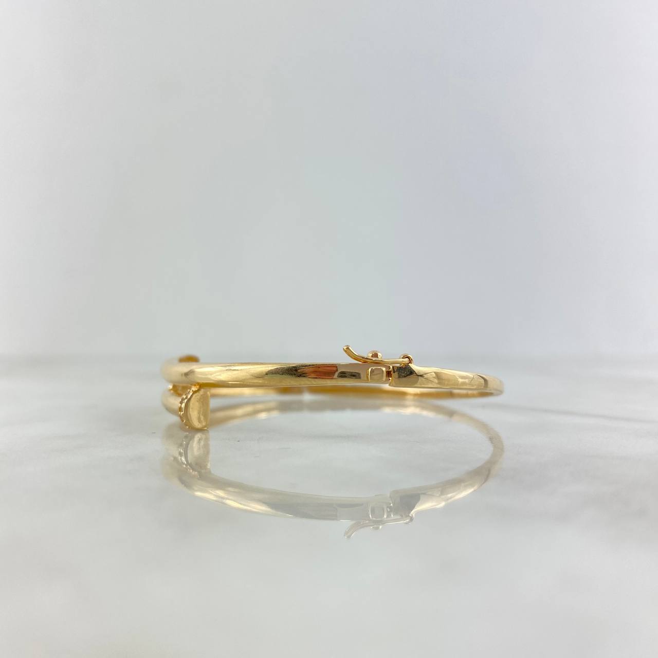 Pulso Aro Clavo 10.75gr / 17cm / Circones Blancos Oro Amarillo ©