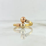 Anillo Tu Y Yo 1.95gr / T8 / 6mm Bola Lisa Oro Amarillo ©