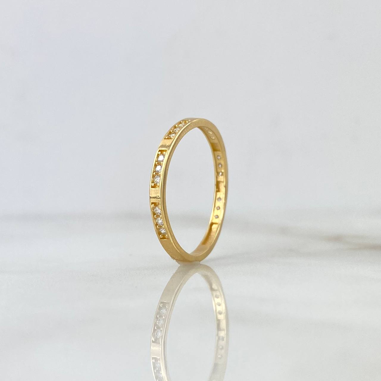 Anillo Morse Churumbela 1.4gr / T8 / Circones Blancos Oro Amarillo ©