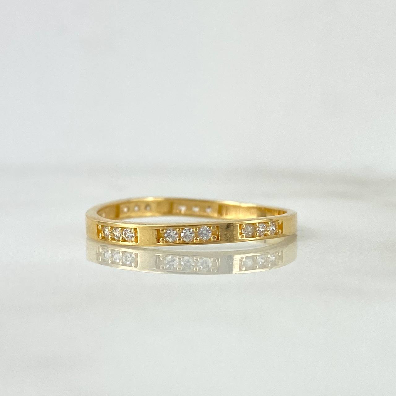 Anillo Morse Churumbela 1.4gr / T8 / Circones Blancos Oro Amarillo ©