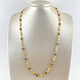 Cadena Rustica Adige Diamantado 14.75gr / 60cm / Cauchos Negros Oro Amarillo ©