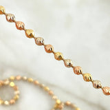 Cadena Militar 18.8gr / 60cm / 3mm Bola Diamantada Tres Oros