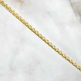 Pulso Cilindro Cuadriculado 11.15gr / 21cm / 3mm Diamantado Oro Amarillo +4 ©
