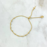 Pulso Denario Franco Virgen Milagrosa 3gr / 20cm / 3mm Bola Diamantada Graduable Oro Amarillo +4 ©