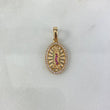 Dije Virgen de Guadalupe 2.45gr / 2.6cm / Circones Blancos-Verdes-Fucsias Oro Amarillo